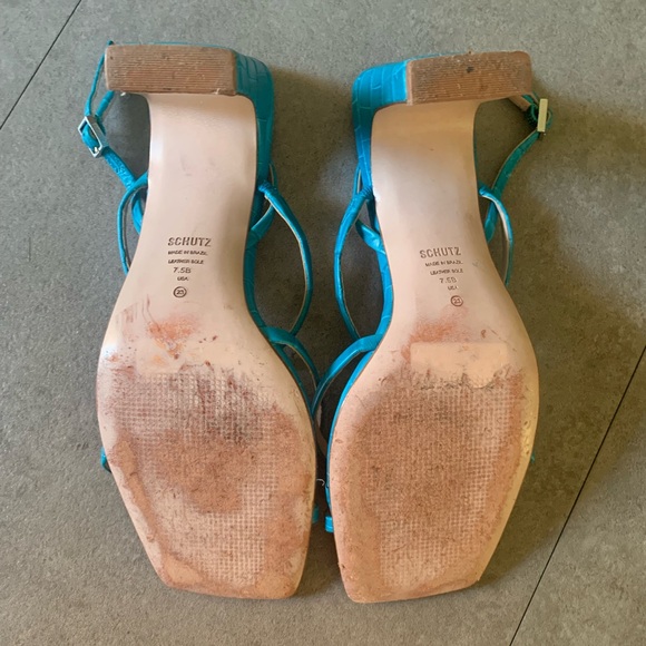 Schutz Aurora Sandals Blue Size 7.5B - Picture 4 of 9